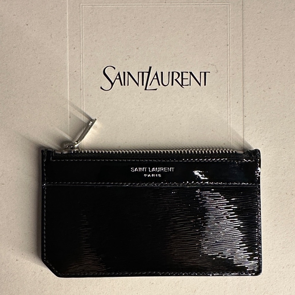 Saint Laurent Glossy Black Card Case